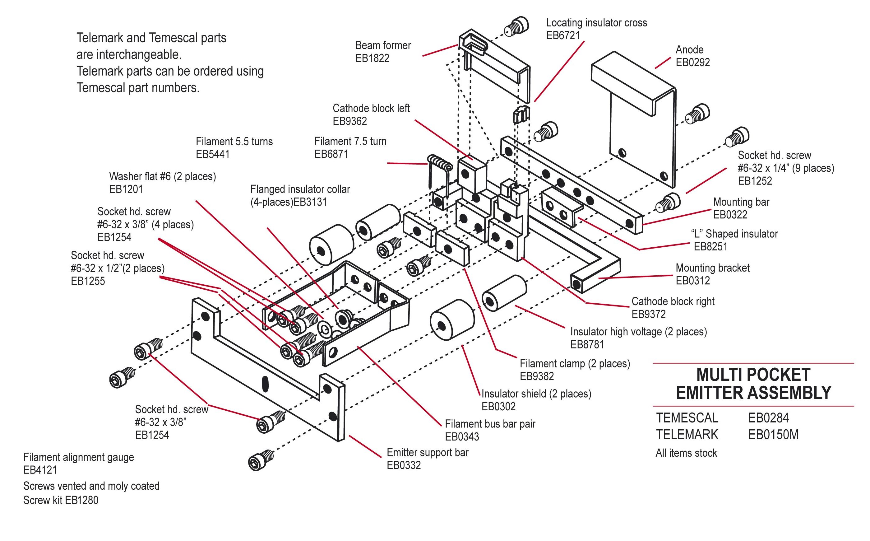 Multi Pocket Emitter Exploded View